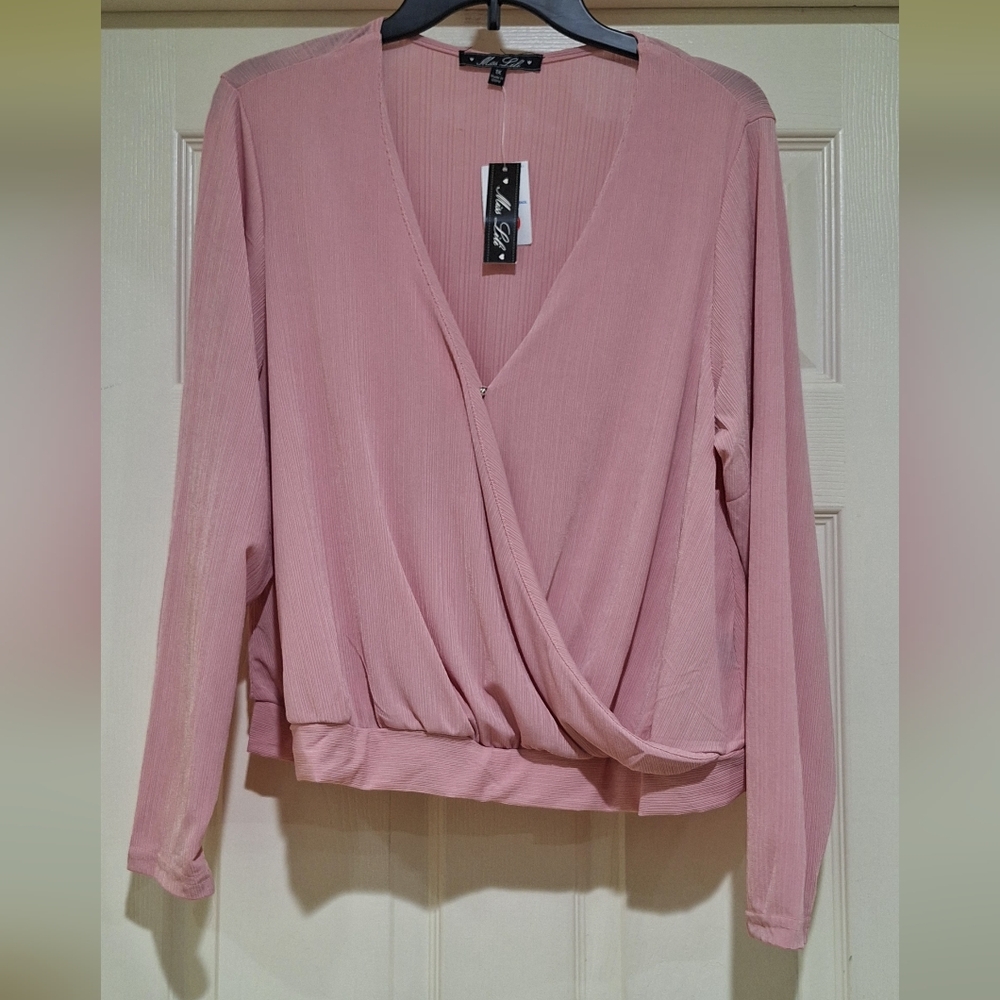 🎉HP🎉NWT - Miss Lili Mauve Rose Semi-Wrap Sz. Lg NOT 1x - Picture 3 of 7